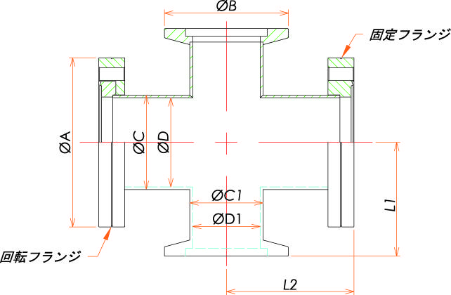 ICF70片側回転/NW40規格変換クロス admin.label.item.size_image